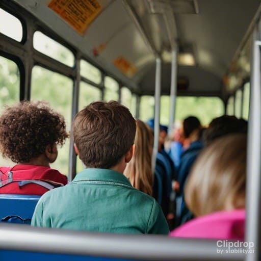 copii in autobuz, in excursii transportul copiilor